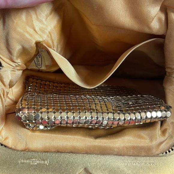 Antique Vintage Whiting & David Antique Gold Mesh Bag with Change Purse - Picture 16 of 16